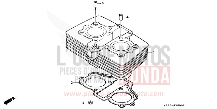 CYLINDER for CA125 REBEL VORTEX PURPLE METALLIC (RP140) from 1996